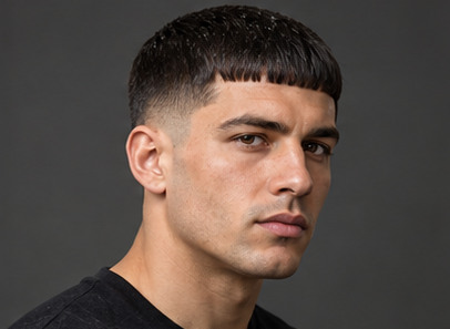 Caesar cut – stílusillusztráció